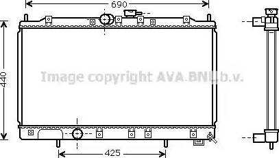 Ava Quality Cooling MT 2121 - Радіатор, охолодження двигуна autocars.com.ua