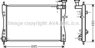 Ava Quality Cooling MT 2173 - Радіатор, охолодження двигуна autocars.com.ua