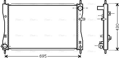 Ava Quality Cooling MT 2174 - Радиатор, охлаждение двигателя autodnr.net