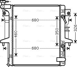 Ava Quality Cooling MT2204 - Радіатор, охолодження двигуна autocars.com.ua