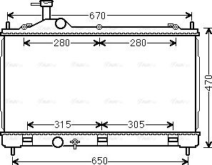 AVA MT2256 - Радіатор, охолодження двигуна autocars.com.ua
