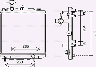 Ava Quality Cooling MT2266 - Радіатор, охолодження двигуна autocars.com.ua