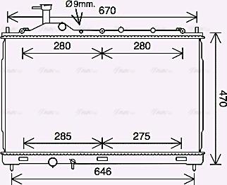 Ava Quality Cooling MT2268 - Радіатор, охолодження двигуна autocars.com.ua