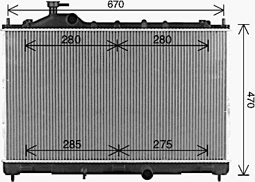 Ava Quality Cooling MT2293 - Радіатор, охолодження двигуна autocars.com.ua