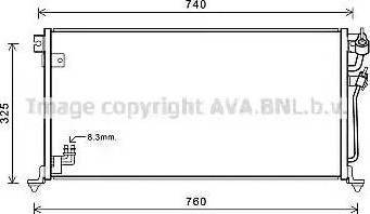 KOYORAD CD030533 - Конденсатор, кондиціонер autocars.com.ua