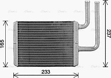 Ava Quality Cooling MT6284 - Теплообмінник, опалення салону autocars.com.ua