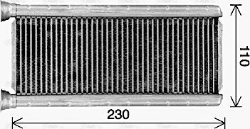 Ava Quality Cooling MT6289 - Теплообмінник, опалення салону autocars.com.ua