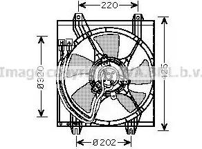 AVA MT 7527 - Вентилятор, охолодження двигуна autocars.com.ua