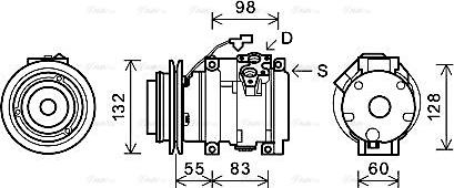 Ava Quality Cooling MTAK219 - Компрессор кондиционера avtokuzovplus.com.ua