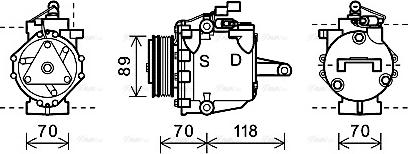 Ava Quality Cooling MTAK224 - Компресор, кондиціонер autocars.com.ua