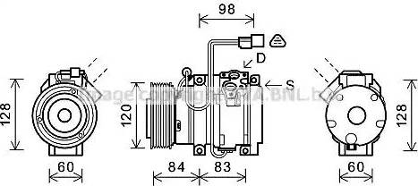 Ava Quality Cooling MTK227 - Компрессор кондиционера avtokuzovplus.com.ua