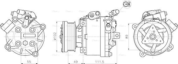 Ava Quality Cooling MTAK294 - Компресор, кондиціонер autocars.com.ua