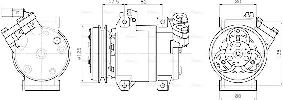 Ava Quality Cooling MTAK295 - Компресор, кондиціонер autocars.com.ua