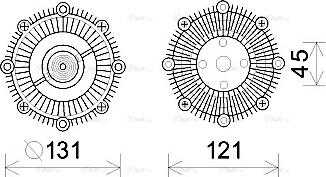 Ava Quality Cooling MT C223 - Зчеплення, вентилятор радіатора autocars.com.ua