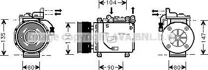 Ava Quality Cooling MT K038 - Компресор, кондиціонер autocars.com.ua