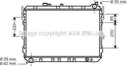 Ava Quality Cooling MZ 2056 - Радіатор, охолодження двигуна autocars.com.ua