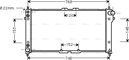 AVA MZ 2074 - Радіатор, охолодження двигуна autocars.com.ua