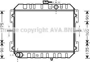 AVA MZ 2092 - Радіатор, охолодження двигуна autocars.com.ua
