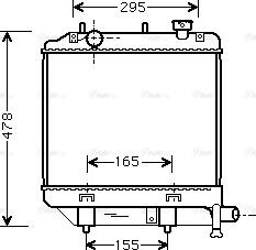 Ava Quality Cooling MZ 2172 - Радіатор, охолодження двигуна autocars.com.ua