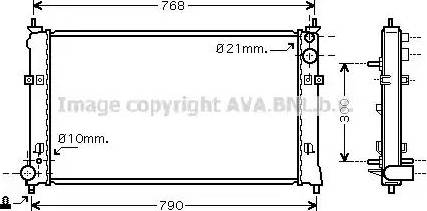 Ava Quality Cooling MZ 2182 - Радиатор, охлаждение двигателя avtokuzovplus.com.ua