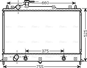 AVA MZ 2210 - Радіатор, охолодження двигуна autocars.com.ua