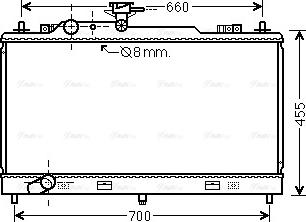 Ava Quality Cooling MZ2222 - Радіатор, охолодження двигуна autocars.com.ua