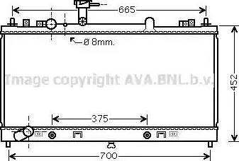 Ava Quality Cooling MZ2225 - Радіатор, охолодження двигуна autocars.com.ua