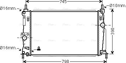 Ava Quality Cooling MZ2254 - Радіатор, охолодження двигуна autocars.com.ua