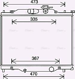 Ava Quality Cooling MZ2286 - Радіатор, охолодження двигуна autocars.com.ua