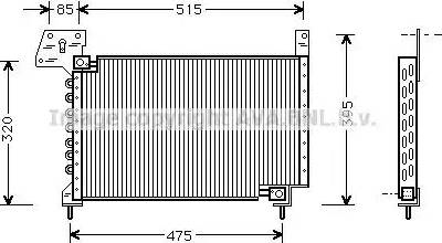 AVA MZ 5105 - Конденсатор, кондиціонер autocars.com.ua