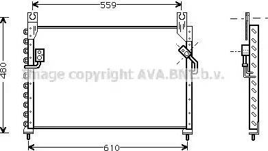 AVA MZ 5122 - Конденсатор, кондиціонер autocars.com.ua