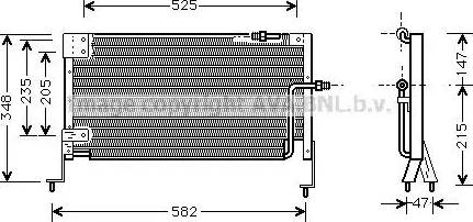 AVA MZ5142 - Конденсатор, кондиціонер autocars.com.ua