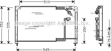 Ava Quality Cooling MZ 5145 - Конденсатор кондиционера avtokuzovplus.com.ua