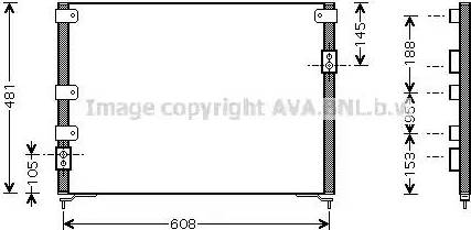 AVA MZ 5148 - Конденсатор, кондиціонер autocars.com.ua