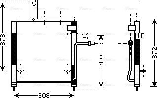 AVA MZ 5156 - Конденсатор, кондиціонер autocars.com.ua
