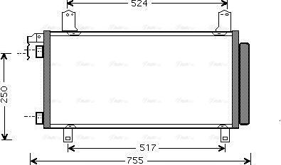 Ava Quality Cooling MZ5158D - Конденсатор, кондиціонер autocars.com.ua