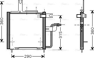 AVA MZ 5197 - Конденсатор, кондиціонер autocars.com.ua