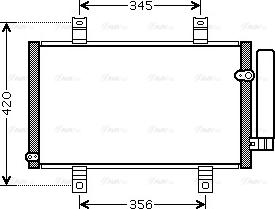 Ava Quality Cooling MZ5209D - Конденсатор, кондиціонер autocars.com.ua