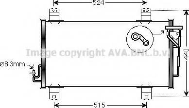 Ava Quality Cooling MZ5231 - Конденсатор, кондиціонер autocars.com.ua