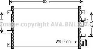 AVA MZ5238 - Конденсатор, кондиціонер autocars.com.ua