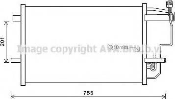 Ava Quality Cooling MZ 5242 - Конденсатор, кондиціонер autocars.com.ua