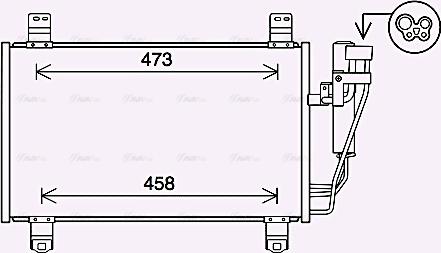 Ava Quality Cooling MZ5283D - Конденсатор, кондиціонер autocars.com.ua