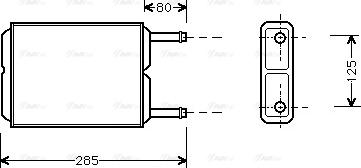 AVA MZ 6123 - Теплообмінник, опалення салону autocars.com.ua