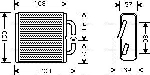 Ava Quality Cooling MZ 6144 - Теплообмінник, опалення салону autocars.com.ua