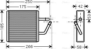 Ava Quality Cooling MZ 6194 - Теплообмінник, опалення салону autocars.com.ua