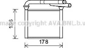 Ava Quality Cooling MZ6278 - Теплообмінник, опалення салону autocars.com.ua