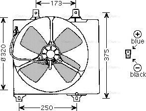 AVA MZ7501 - Вентилятор, охолодження двигуна autocars.com.ua
