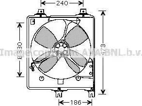 AVA MZ 7509 - Вентилятор, охолодження двигуна autocars.com.ua