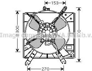 AVA MZ7515 - Вентилятор, охолодження двигуна autocars.com.ua