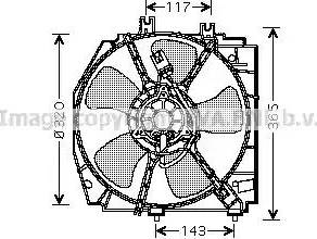 Ava Quality Cooling MZ 7522 - Вентилятор, охолодження двигуна autocars.com.ua